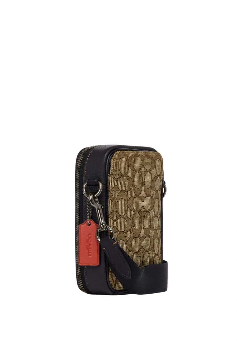 Stanton Crossbody In Signature Jacquard Black Multi