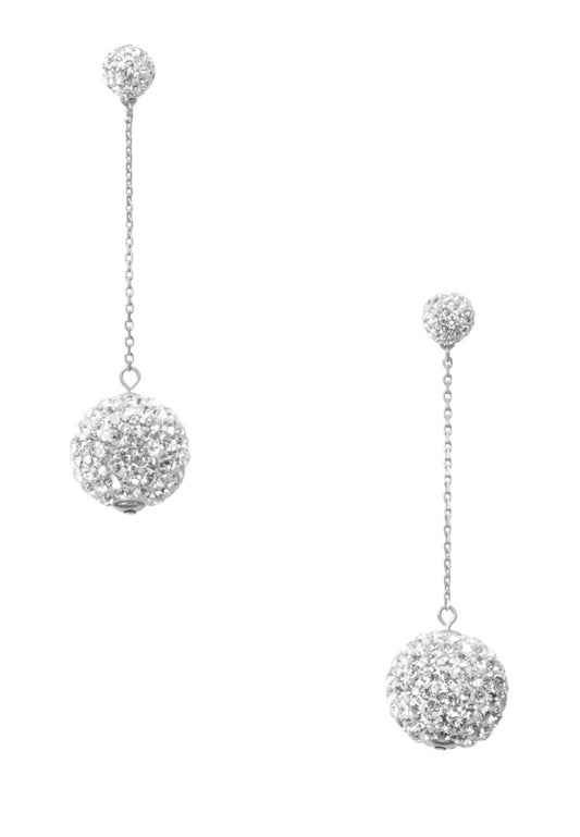 Razzle Dazzle Linear Earrings Silver