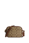 Mini Jamie Camera Bag In Signature Canvas Khaki Saddle 2