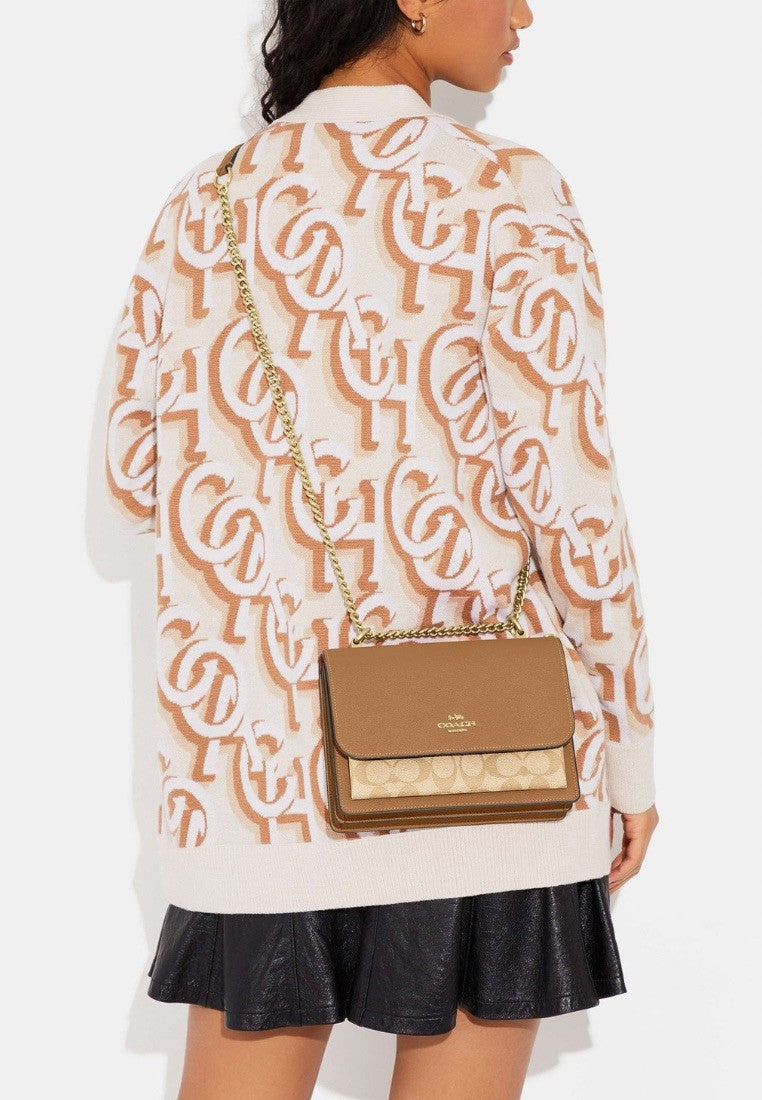 Klare Crossbody Bag In Signature Canvas Lt Saddle