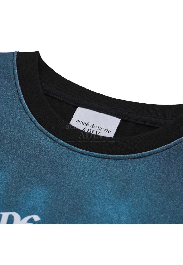Ocean Artwork Crop Short Sleeve T-Shirt Black