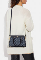 Mini Darcie Carryall In Signature Chambray Denim Multi
