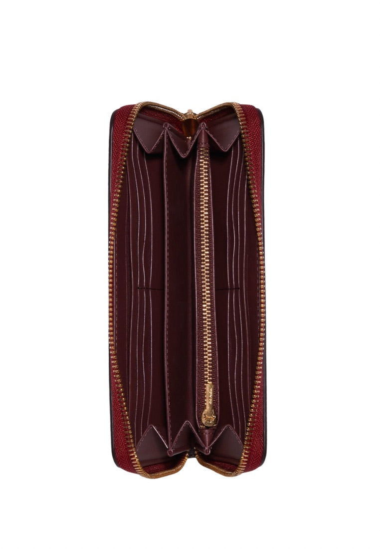 Long Zip Around Wallet In Signature Canvas 1941 Red