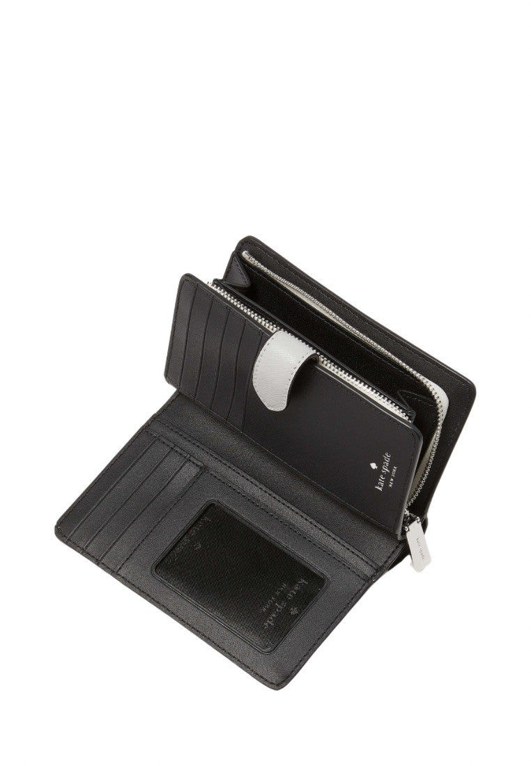 Madison Medium Compact Bifold Wallet Platinum Grey Multi
