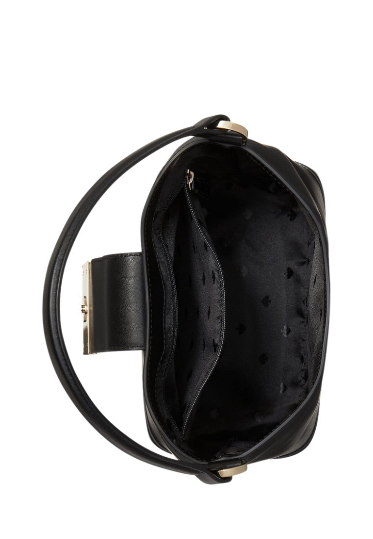 Reegan Smooth Leather Bucket Black