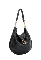 Daria Metal Pendant Embellished Shoulder Bag - Black