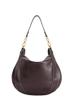 Daria Metal Pendant Embellished Shoulder Bag - Dark Brown