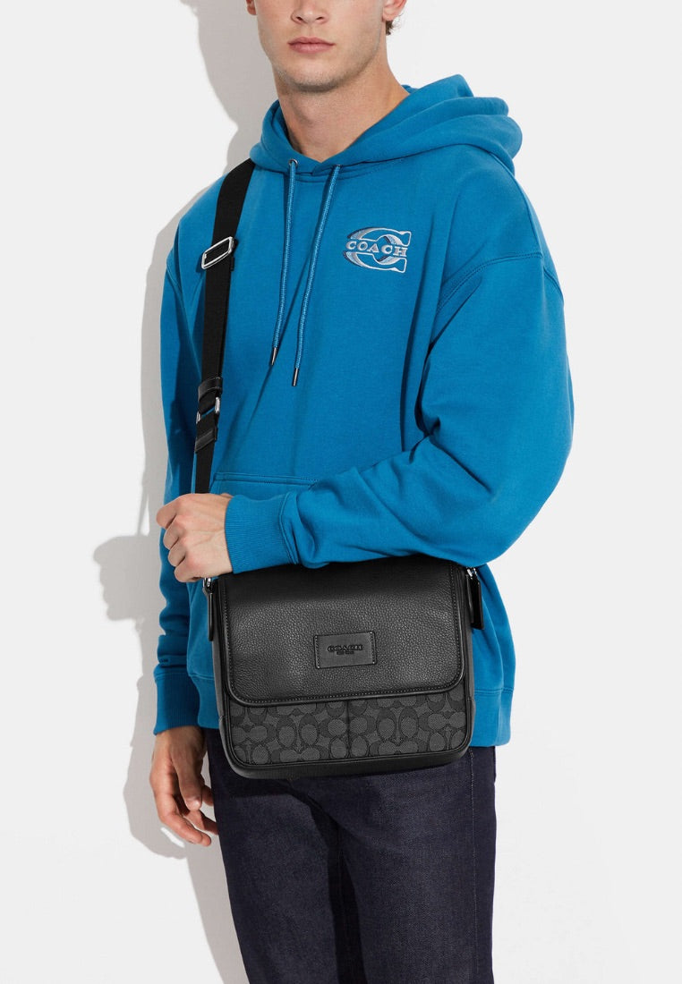 Sprint Map Bag 25 In Signature Jacquard Charcoal Black