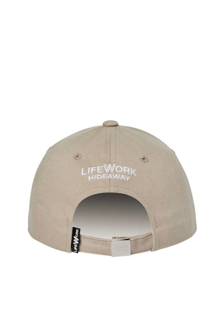 Logo Accent Cotton Baseball Cap Beige