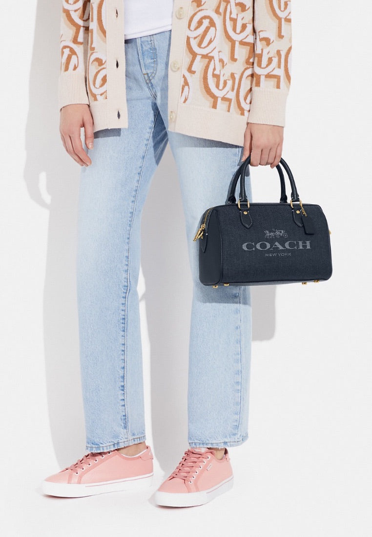 Rowan Satchel With Coach Denim Multi