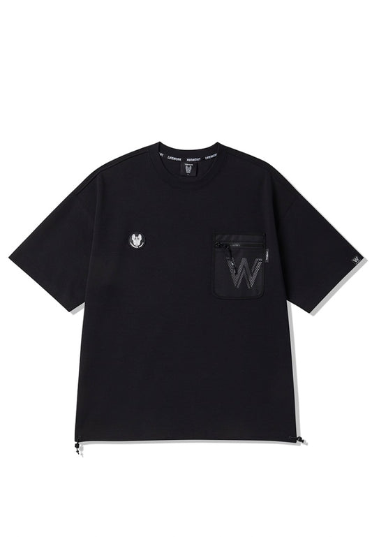 Mesh Pocket T-Shirt Black