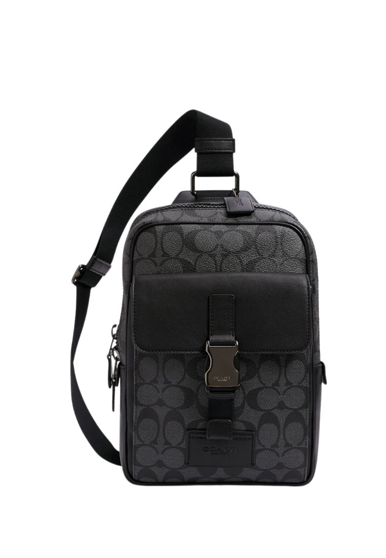 Track Pack In Signature Canvas Charcoal Black
