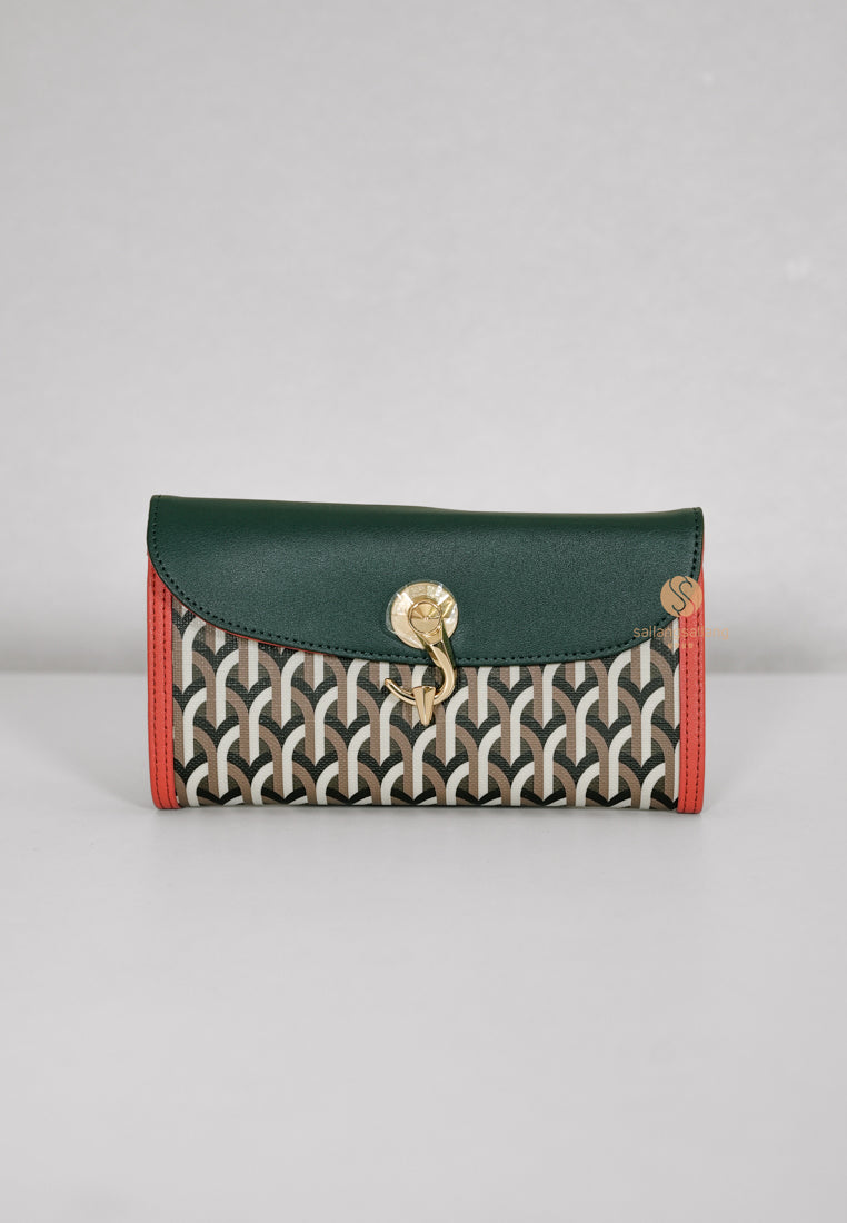 [DEFECT SALE 256] CONTINENTAL WALLET MULTI GREEN