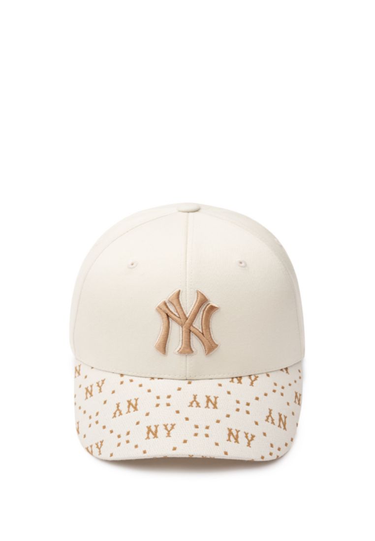 Dia MONOGRAM Point Structured Ball Cap NEW YORK YANKEES cream