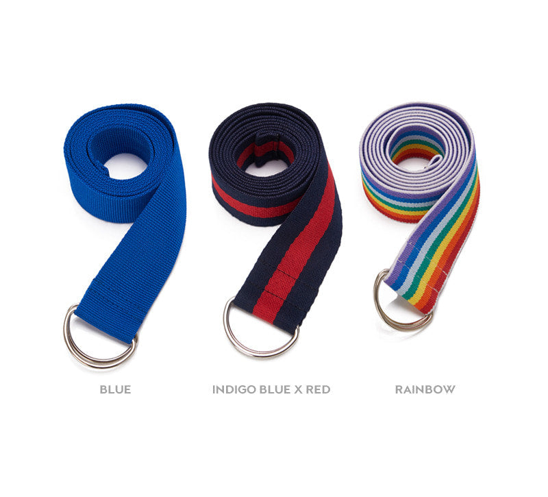 PLAIN DOUBLE RING BELT BLUE