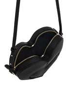 Francisca Heart Shaped Crossbody Bag - Black