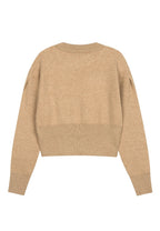 W Classic Logo Crop Knit Beige