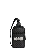 Westway Pack In Colorblock Signature Canvas With Coach Patch Charcoal Amazon Green