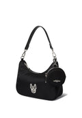 Jacquard Monogram Hobo Bag Black