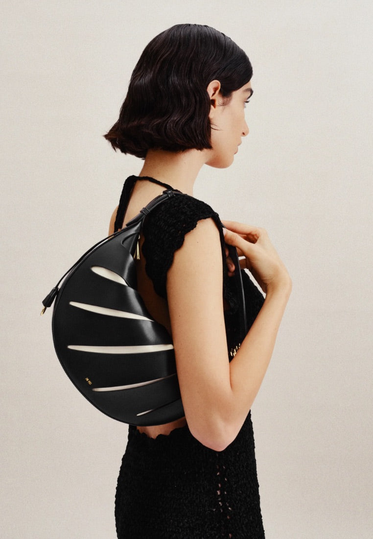Jana Hollow Out Shoulder Bag - Black