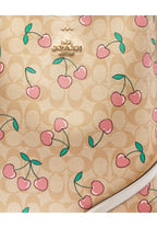Mollie Bucket Bag In Signature Canvas With Heart Cherry Print Light Khaki Multi