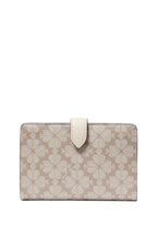 Signature Spade Flower Medium Compact Bifold Wallet Dark Mushroom Cap Multi