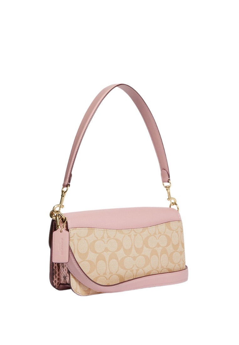 Morgan Shoulder Bag In Signature Canvas Powder Pink Multi