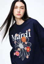 Sweatshirt FlowerMardi Blossom Navy White