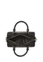 Madison Saffiano Leather Duffle Crossbody Black