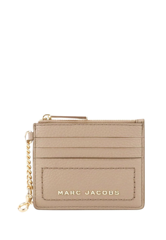 Card Case with Clip Greige