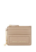 Card Case with Clip Greige