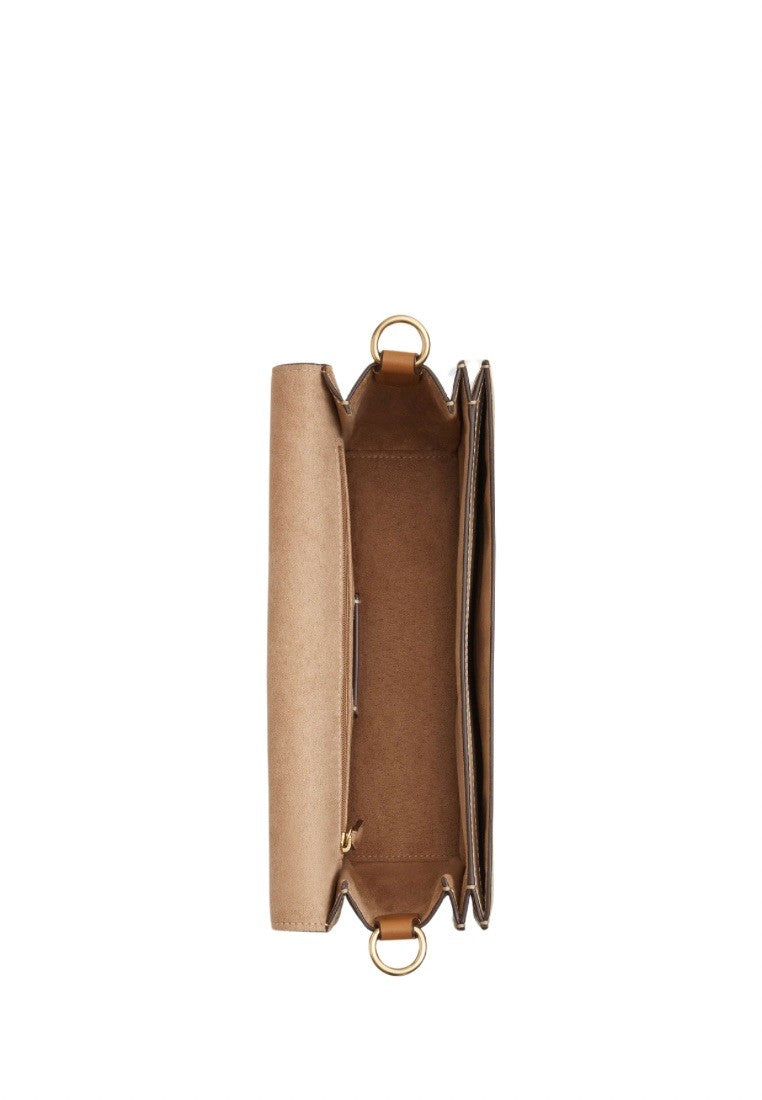 Morgan Shoulder Bag In Blocked Signature Canvas Light Khaki Multi