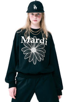 Sweatshirt Flower Mardi Black Cream