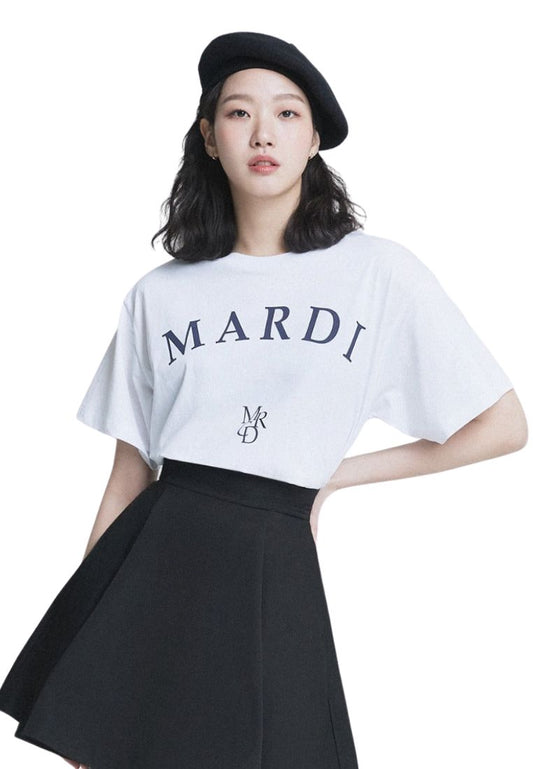 Tshirt Logo Mrcd White Navy