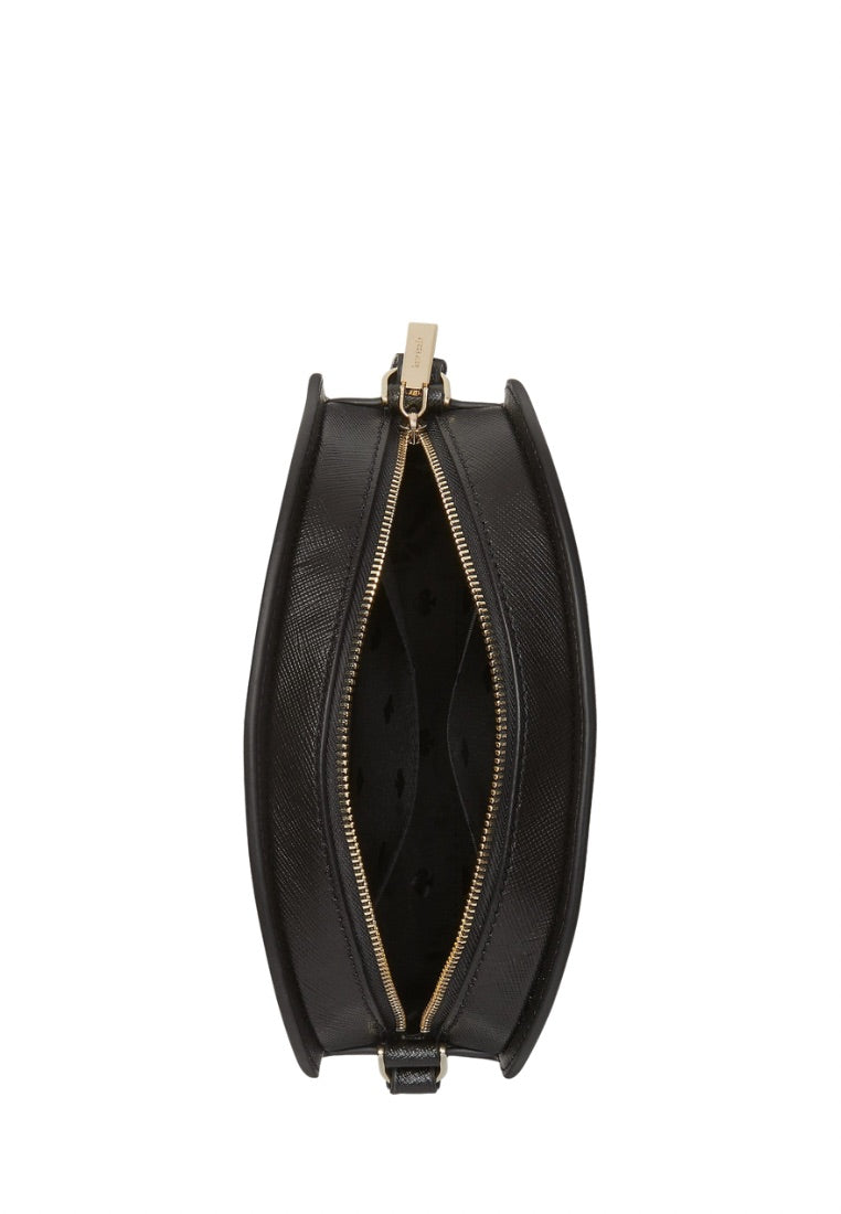 Perry Leather Dome Crossbody Black Multi