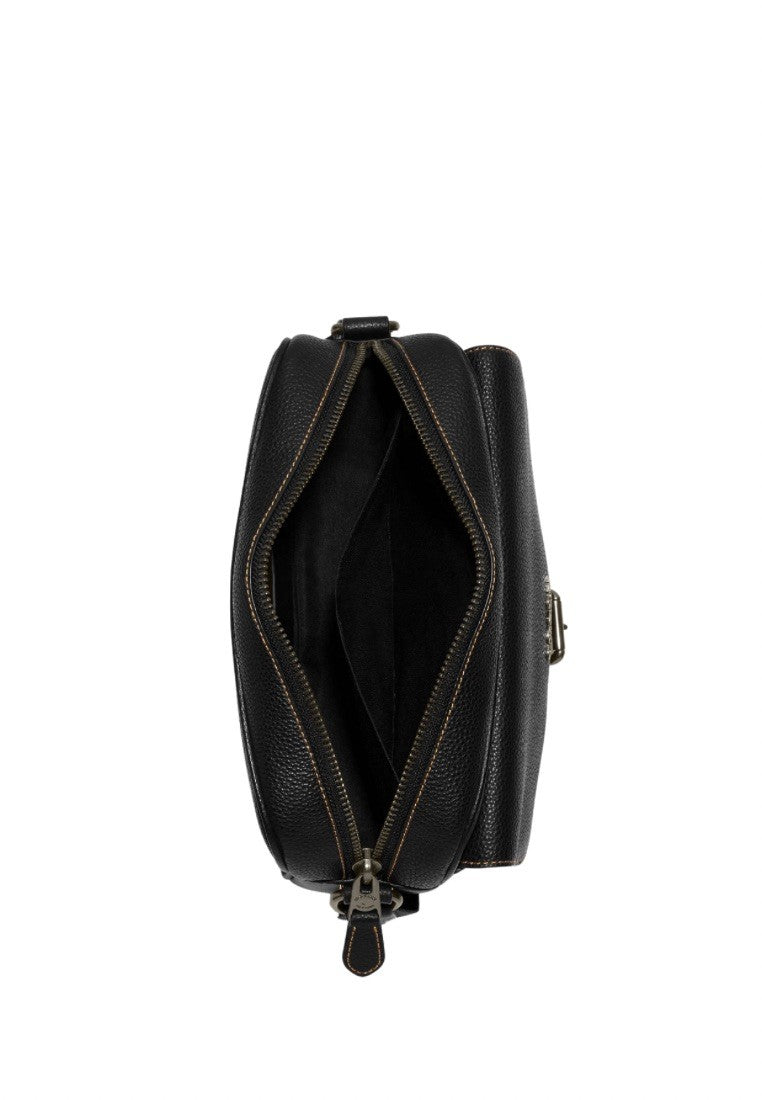Hudson Crossbody Bag In Signature Canvas Mahogany Black