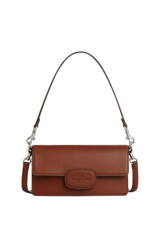 Eliza Flap Crossbody With Leather Covered Closure Redwood