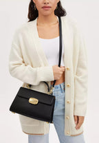 Eliza Top Handle Gold Black