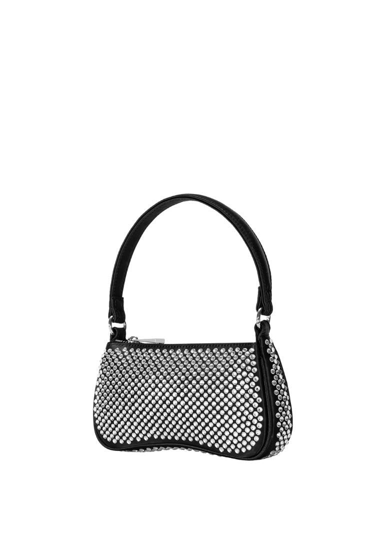 Eva Artificial Crystal Mini Shoulder Bag - Black
