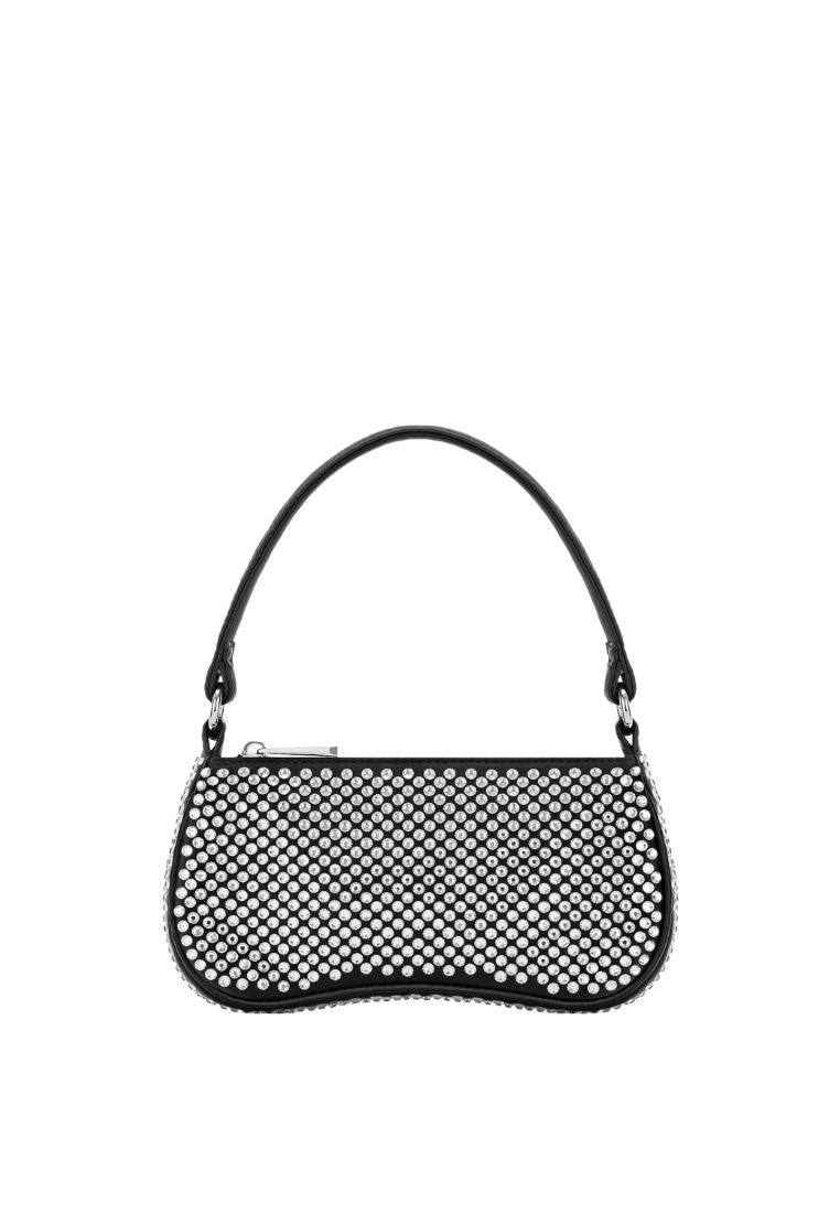 Eva Artificial Crystal Mini Shoulder Bag - Black