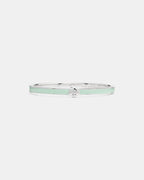 Everyday Spade Thin Enamel Bangle Green Silver