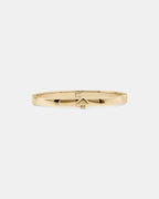 Everyday Spade Thin Metal Bangle Gold