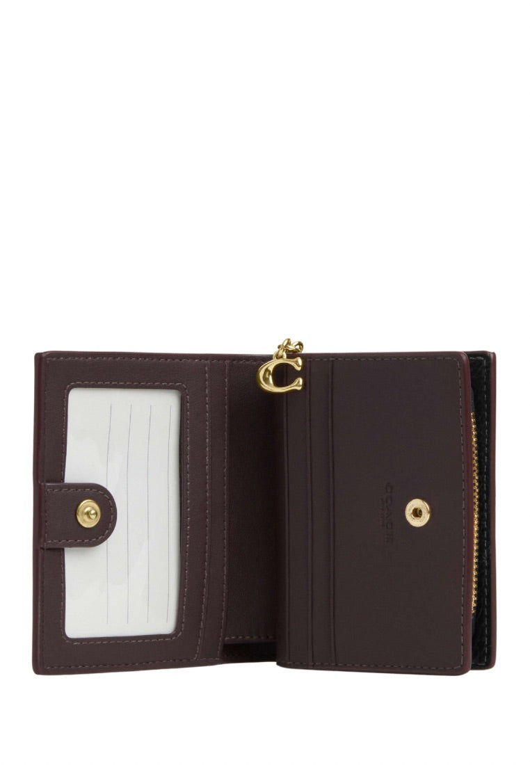 Snap Wallet With Coach Heritage Gold Black