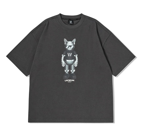 Silver Figure T-Shirt Charcoal Grey