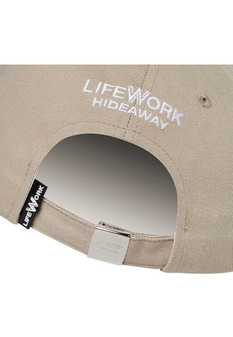 Logo Accent Cotton Baseball Cap Beige