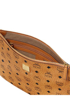 Medium Wristlet Zip Pouch in Visetos Cognac