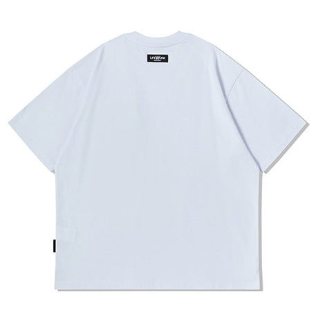 Woven Pocket Round T-Shirt White