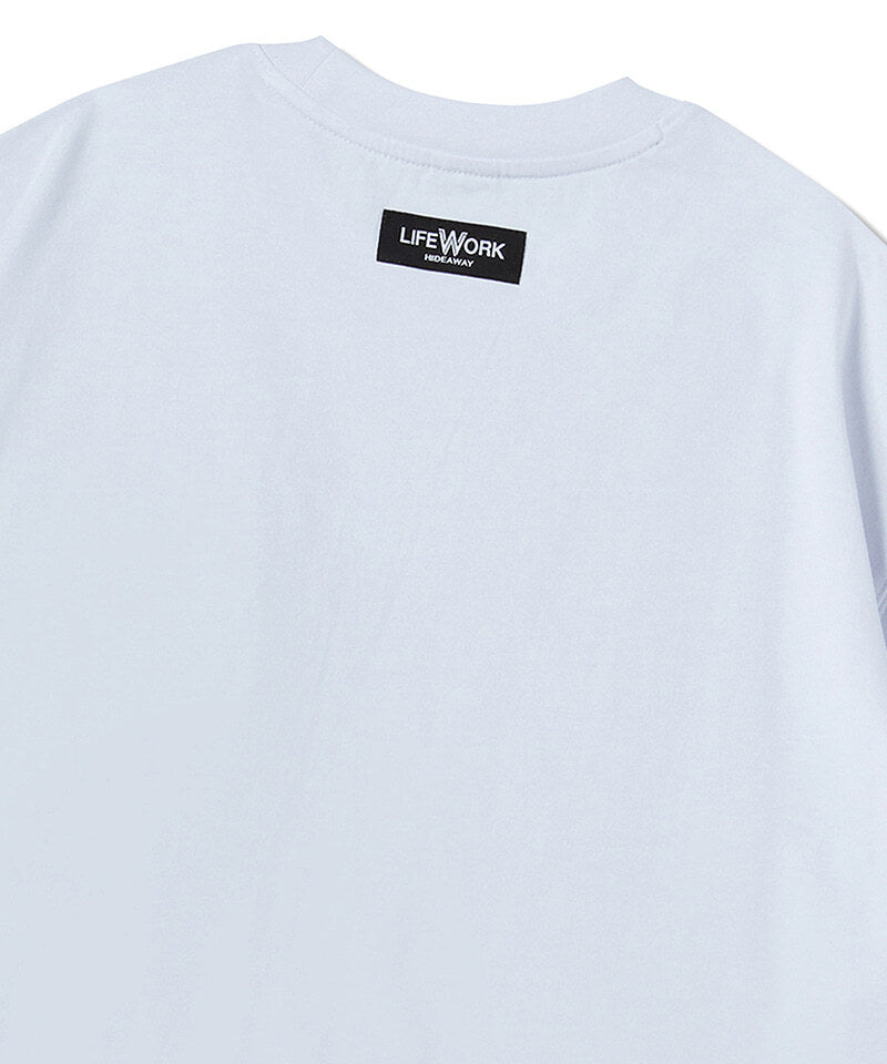 Woven Pocket Round T-Shirt White
