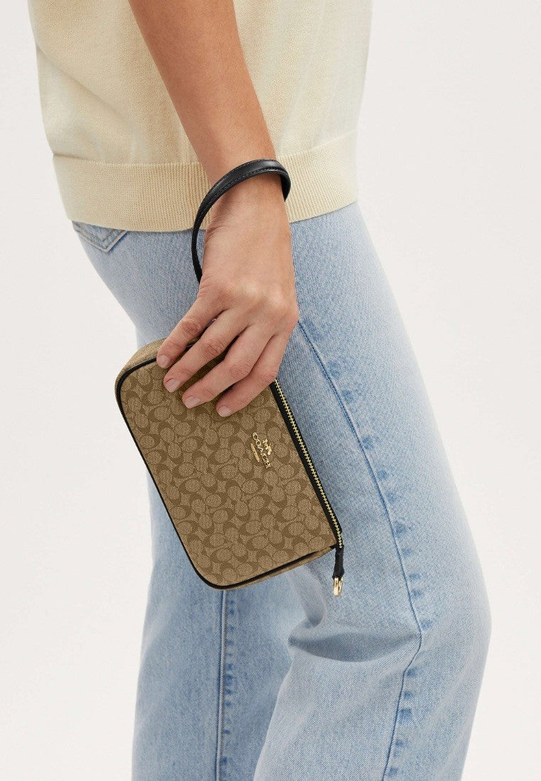 Nolita 19 In Colorblock Signature Canvas Khaki Black