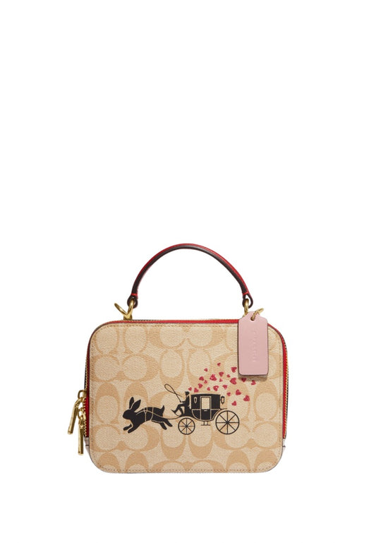 Lunar New Year Box Crossbody In Signature Canvas With Rabbit And Carriage